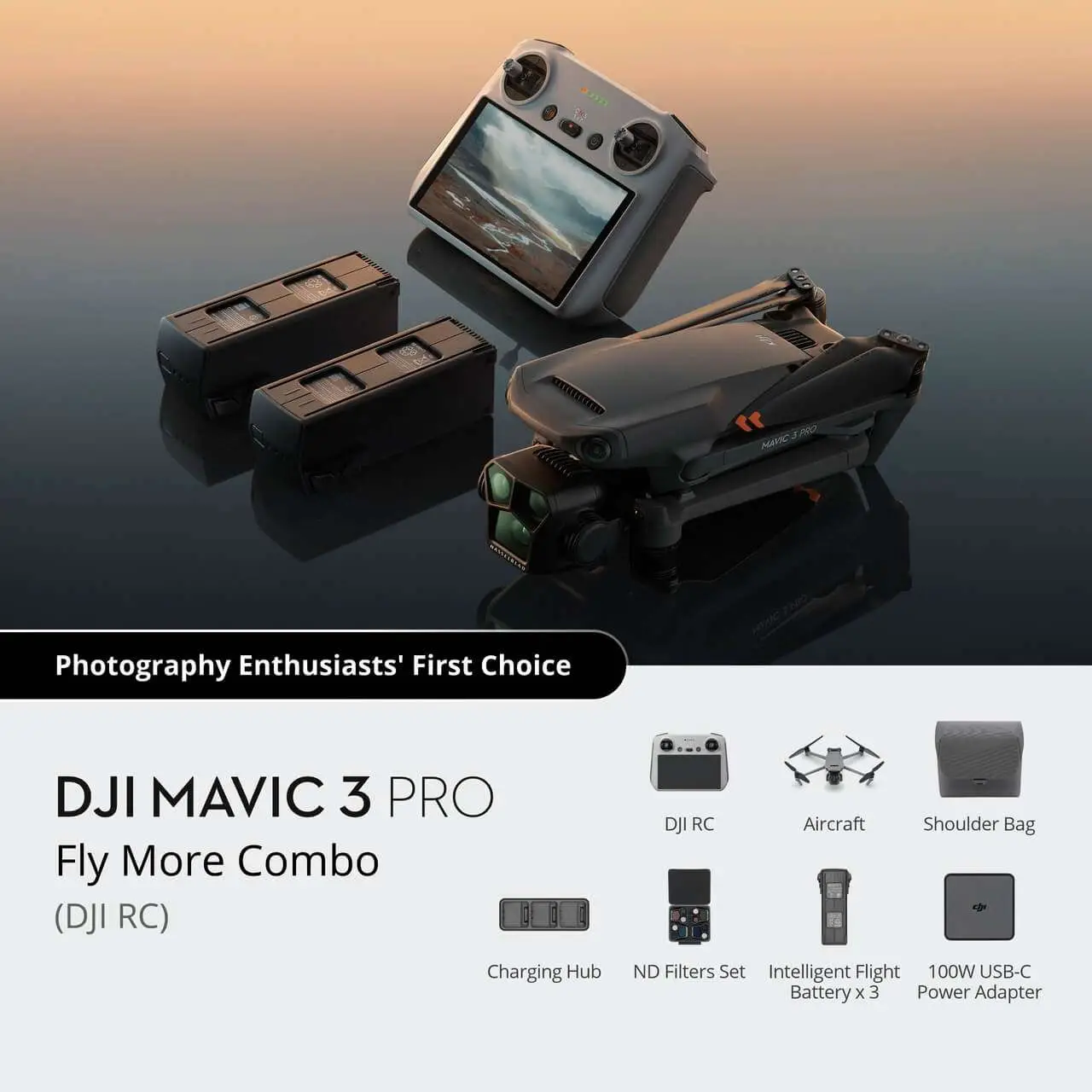 DJI Mavic 3 Pro Fly More Combo (DJI RC) Drone Camera
