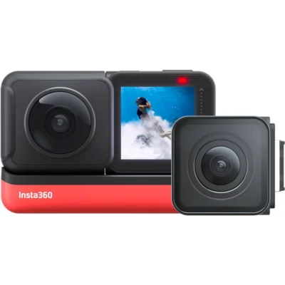Insta360 ONE R Twin Edition (360 & 4k), 5.7K Panoramic, 4K 60fps Wide Angle, Anti-Shake IPX8 Waterproof
