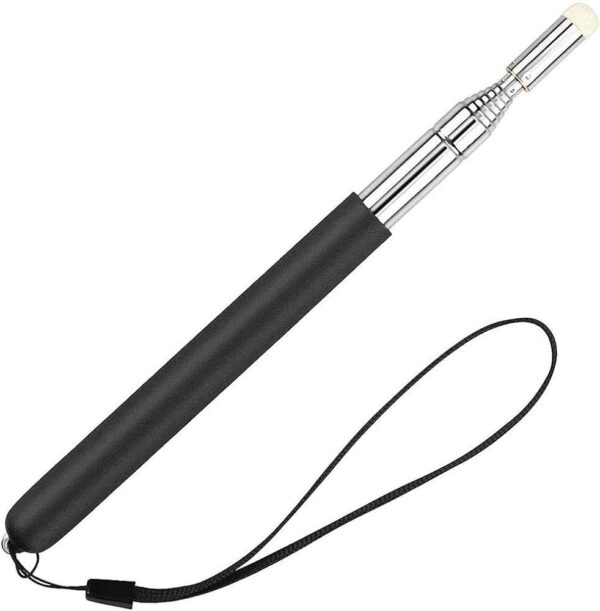 Telescopic Pointer Stick with Hand Lanyard,Teacher Pointer for Classroom,Presentation Pointers for Teachers,Hand Pointer Extendable Pointer Retractable Pointer Multipurpose Office Home (Black)