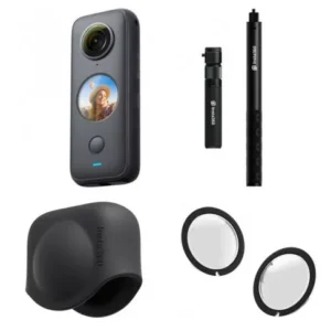 Insta360 One X2 Standard Bundle Kit – Camera, Lens Guards, Lens Cap & Bullet Time Accessory Kit
