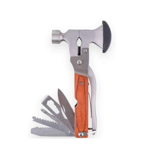 Flyworld Multi-tool Axe Hammer, Upgraded 14 in 1 Portable Hatchet Tool, Camping Survival Gear Kit Outdoor Hiking, Car Emergency Escape with Plier,Bottle Opener etc.