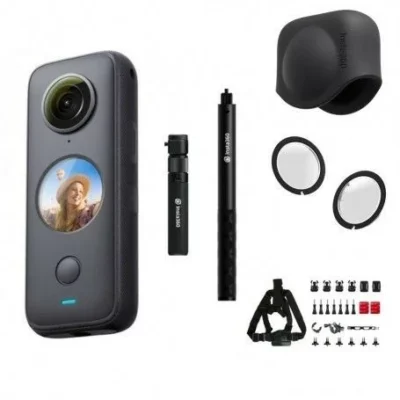 Insta360 One X2 Pro Bundle Kit – Camera, Lens Guards, Lens Cap, Bullet Time & Bike Mount Bundle