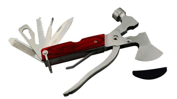 Flyworld Multi-tool Axe Hammer, Upgraded 14 in 1 Portable Hatchet Tool, Camping Survival Gear Kit Outdoor Hiking, Car Emergency Escape with Plier,Bottle Opener etc. - Image 4