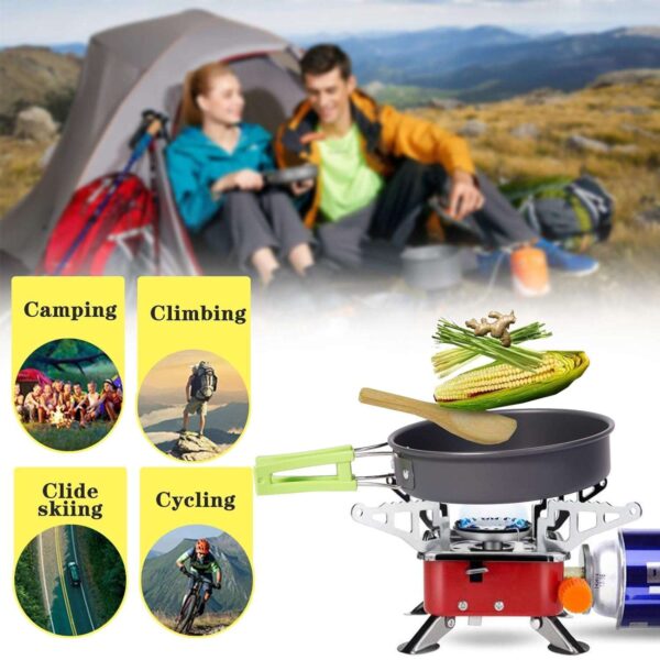 Flyworld 8 Pcs Camping Cooking Set，Camping Accessories for Outdoor，Camping Utensils with Carry Bag，Camping Bowl Pot Pan Set - Image 4