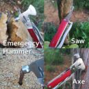 Flyworld Multi-tool Axe Hammer, Upgraded 14 in 1 Portable Hatchet Tool, Camping Survival Gear Kit Outdoor Hiking, Car Emergency Escape with Plier,Bottle Opener etc.