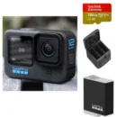 Gopro Hero 12 Battery Bundle Kit (Extra Enduro Battery + 3 Way Charger + Memory Card)