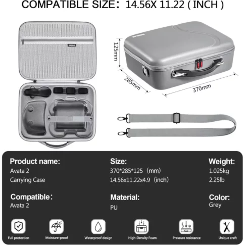 DJI Avata 2 Carrying Case Portable Travel Bag Compatible with Goggles 3 and RC Motion 3, Storage Bag for DJI Avata 2 Accessories 5 DJI Avata 2 Carrying Case Portable Travel Bag Compatible with Goggles 3 and RC Motion 3, Storage Bag for DJI Avata 2 Accessories - Image 5