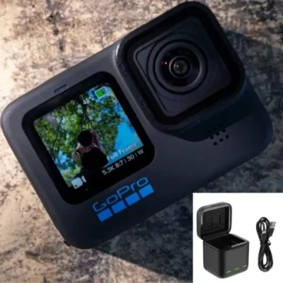 GoPro HERO 11 with 3 Way Charger Combo Black Action Camera – 8x Slow-Motion Video