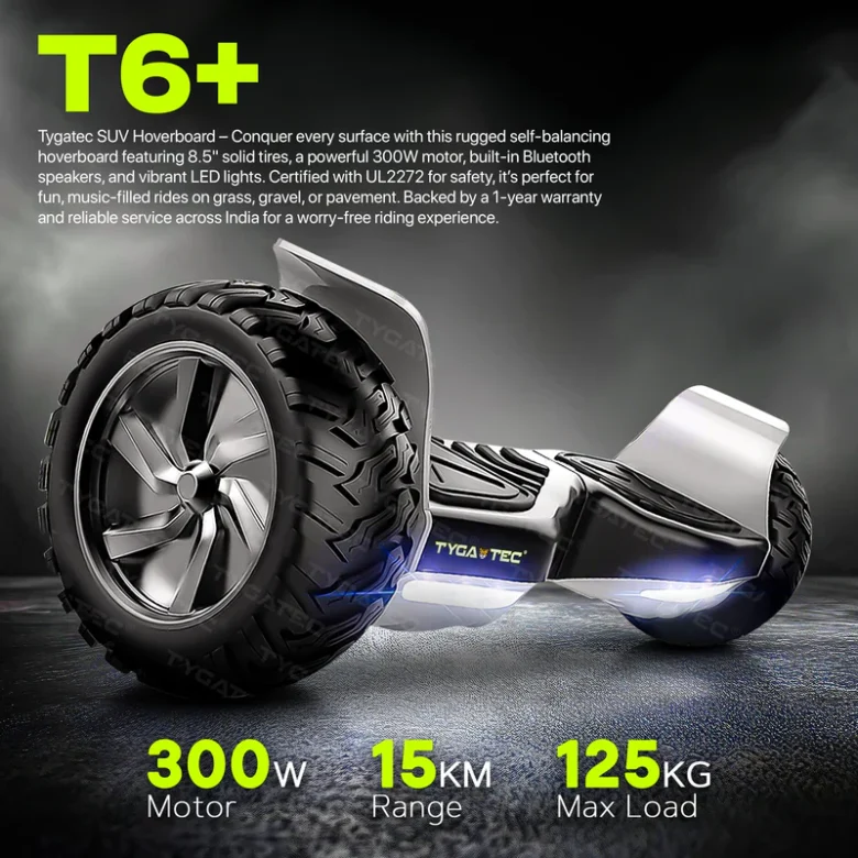 TYGATEC T6 + Off-Road SUV Hoverboard App Connectivity (Black Color) - Image 2