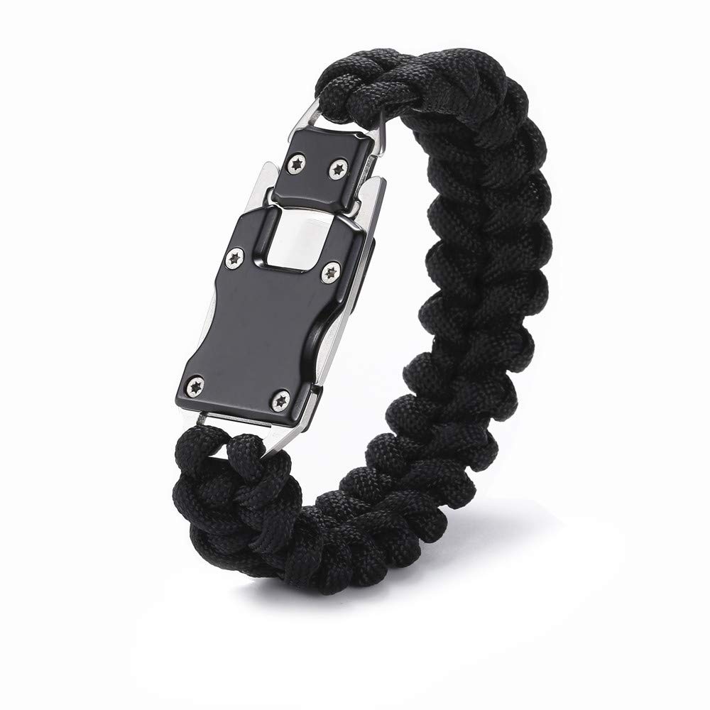 Flyworld Multifunction Stylish Black Survival Paracord Bracelet - Image 6