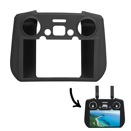 Silicone Case for DJI Flip/Mini 4/5 Pro/Mavic Air 3 Rc 2 Remote Protection Cover Anti Slip Scratch Protector RC2 Accessories (Black)