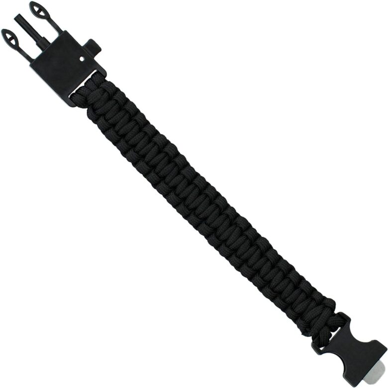 Flyworld Black Survival Paracord Bracelet - Image 2