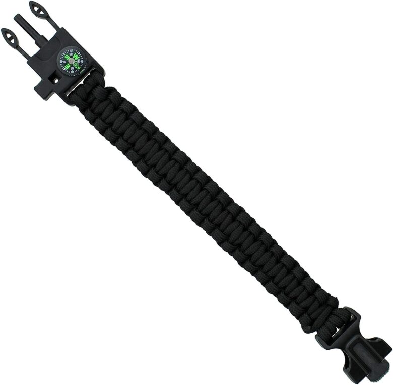 Flyworld Black Survival Paracord Bracelet - Image 4