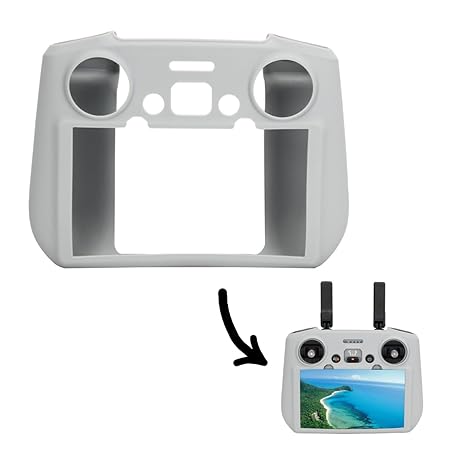 Silicone Case for Rc 2 Remote Controller Protection Cover Anti Slip Scratch Protector RC2 Accessories (Grey)