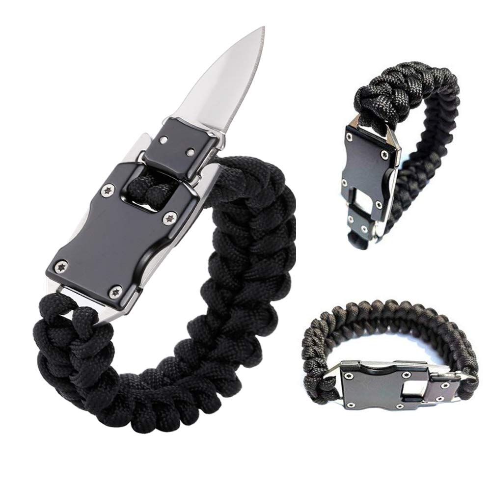 Flyworld Multifunction Stylish Black Survival Paracord Bracelet - Image 2