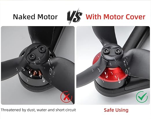Upgraded Aluminum Motor Cover Cap Compatible with DJI Avata 2- Durable, Lightweight Protection, and Heat Dissipation Accessories(Red/Black) 5 Upgraded Aluminum Motor Cover Cap Compatible with DJI Avata 2- Durable, Lightweight Protection, and Heat Dissipation Accessories(Red/Black) - Image 5