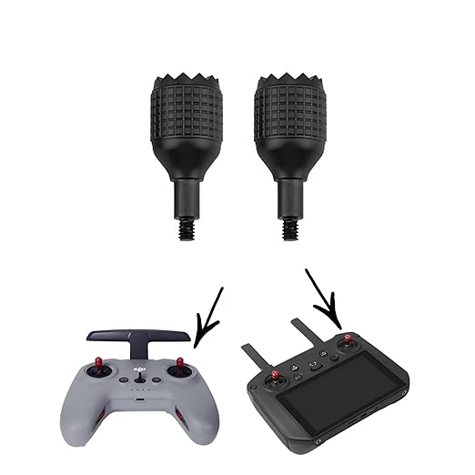Thumb Rocker For Dji Fpv/Dji Avata/Avata 2/ Mavic 3 RC Pro smart Remote Controller Joysticks Accessories (Black/Silver)