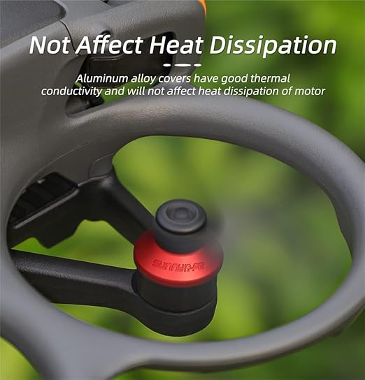 Upgraded Aluminum Motor Cover Cap Compatible with DJI Avata 2- Durable, Lightweight Protection, and Heat Dissipation Accessories(Red/Black) 3 Upgraded Aluminum Motor Cover Cap Compatible with DJI Avata 2- Durable, Lightweight Protection, and Heat Dissipation Accessories(Red/Black) - Image 3