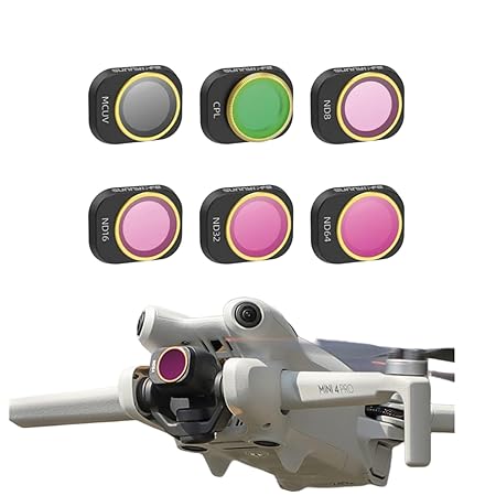 Nd Filters Set for DJI Mini 4 pro Camera HD Multi Layer Coating Neutral Density Lens Filter Accessories( 6 in 1/4 in 1 Set(ND)
