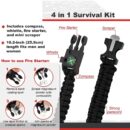 Flyworld Black Survival Paracord Bracelet