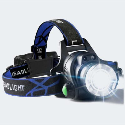 Flyworld Headlamp,1500 Lumen High Bright Zoom LED Head Lamp