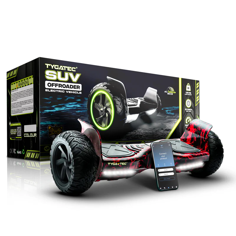 TYGATEC T6 Plus Off-Road SUV Hoverboard App Connectivity (Red Fire Color) 1 TYGATEC T6 Plus Off-Road SUV Hoverboard App Connectivity (Red Fire Color)