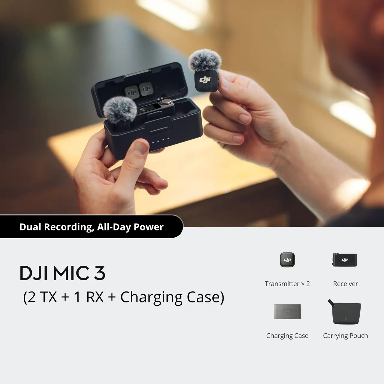 DJI Mic 3 (2 TX + 1 RX + Charging Case) - Image 2