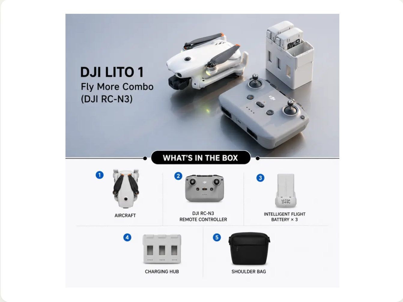 DJI Lito 1 Fly More Combo (DJI RC-N3)